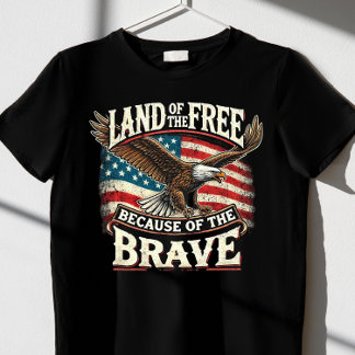 Camiseta "Tierra de los libres, por los valientes"