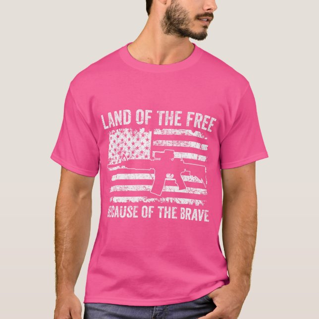 Camiseta Tierra De Los Libres Por Los Valientes - G Estadou (Anverso)