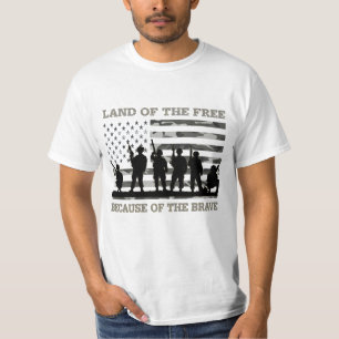 Camiseta Tierra de los libres por los valientes soldados