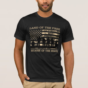 Camiseta Tierra de los libres por ser patriota valiente