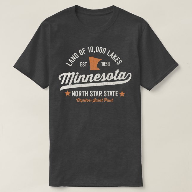 Camiseta Tierra de Minnesota de 10000 lagos (Diseño del anverso)