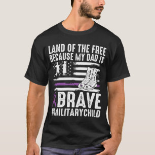Camiseta Tierra De Porque Papá Valiente Orgulloso Niño Mili