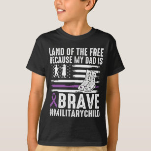 Camiseta Tierra De Porque Papá Valiente Orgulloso Niño Mili