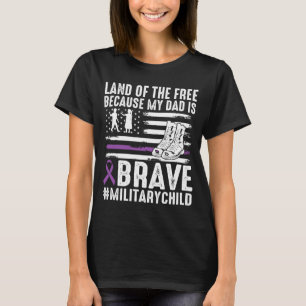 Camiseta Tierra De Porque Papá Valiente Orgulloso Niño Mili