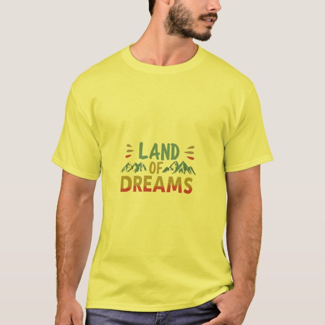 Camiseta Tierra de sueño en diseño de camisetas. (Anverso)