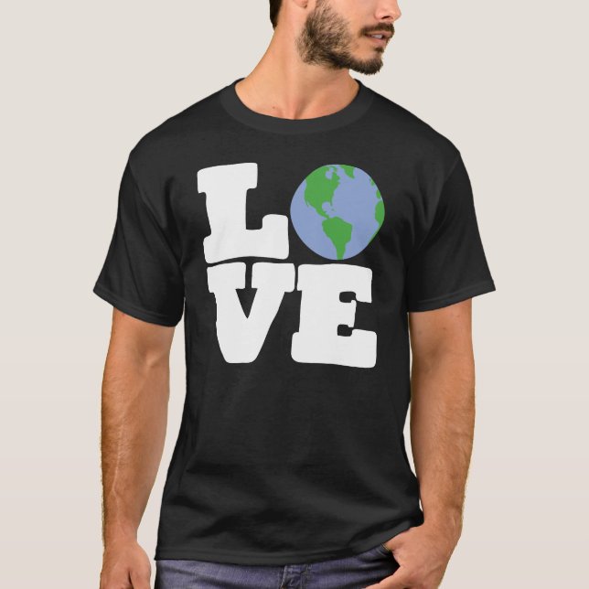 Camiseta Tierra del AMOR (texto blanco) (Anverso)