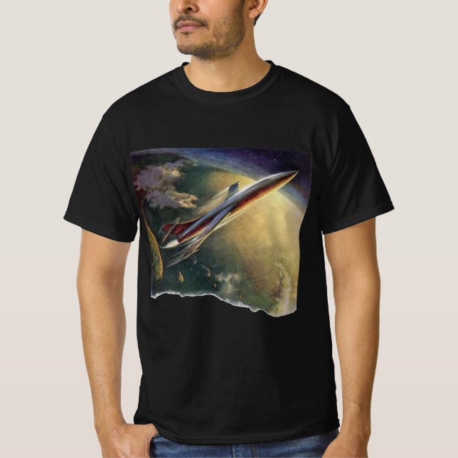 Camiseta Tierra del avión de nave espacial de ciencia ficci (Anverso)