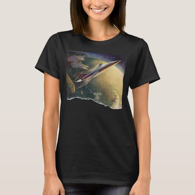 Camiseta Tierra del avión de nave espacial de ciencia ficci (Anverso)