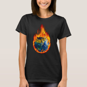 Camiseta Tierra del cambio de clima del calentamiento del