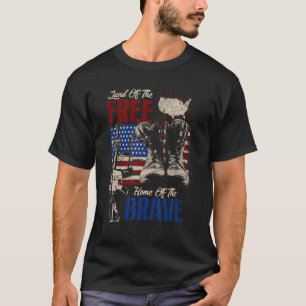 Camiseta Tierra del Hogar Libre de valientes botes de veter