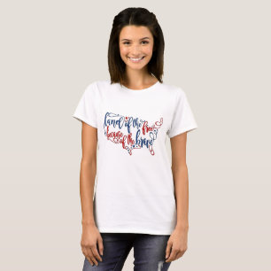 Camiseta Tierra del hogar libre del valiente 4 de julio de