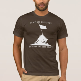Camiseta Tierra del libre, debido al valiente: Iwo Jima (
