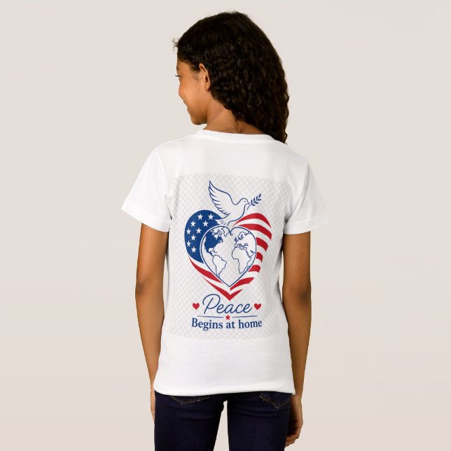 Camiseta Tierra del pequeño libre (Reverso completo)