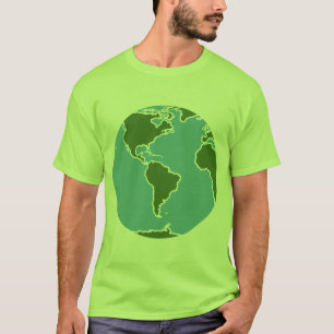 Camiseta Tierra del planeta del delirio de Kawaii
