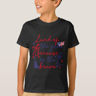 Camiseta Tierra Del Porqué Del Patriótico 4 De Julio Valien