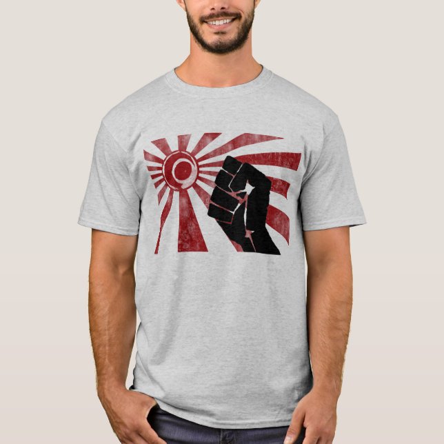 Camiseta Tierra del puño de levantamiento (Anverso)