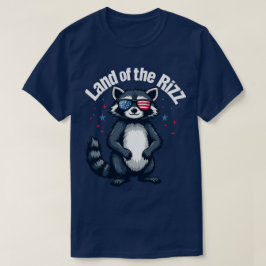 Camiseta tierra del rizz Raccoon Trump 4 de julio Sátira