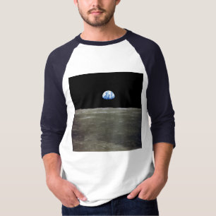 Camiseta Tierra desde la Luna en el espacio negro: Earthris