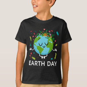 Camiseta Tierra Día De La Shirt Floral Cute Y Pacífico Plan