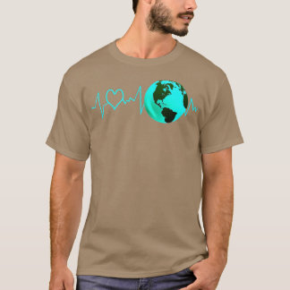 Camiseta Tierra Día del latido Reciclando el cambio climáti