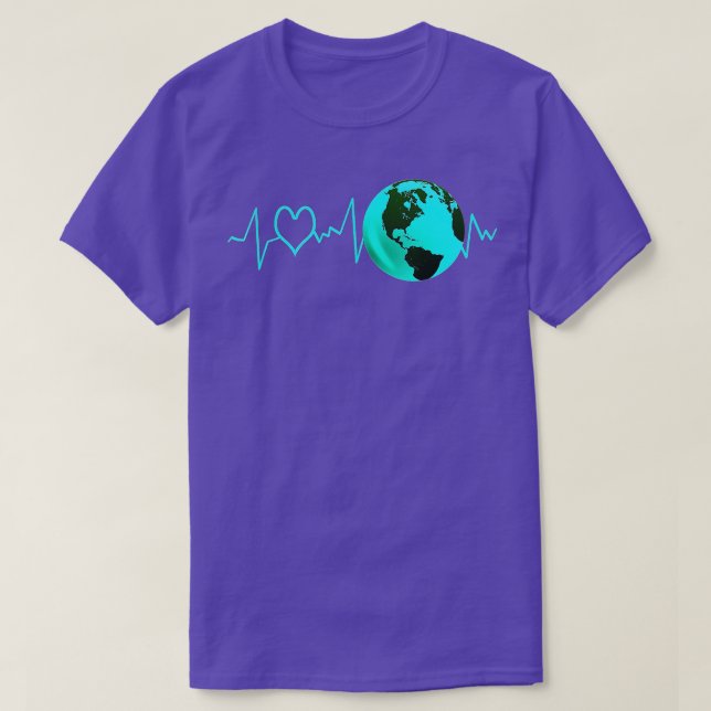 Camiseta Tierra Día del latido Reciclando el cambio climáti (Diseño del anverso)