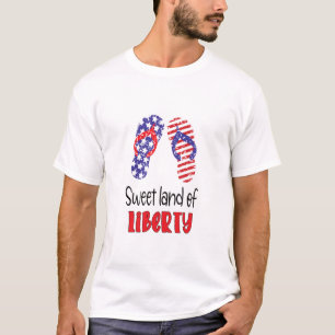 Camiseta Tierra dulce de la libertad, flechas de la bandera