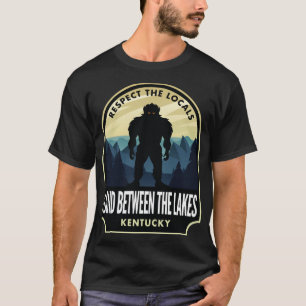 Camiseta Tierra entre los lagos Kentucky Bigfoot Sasquatch