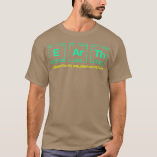 Camiseta TIERRA escrita en elementos de la tabla periódica
