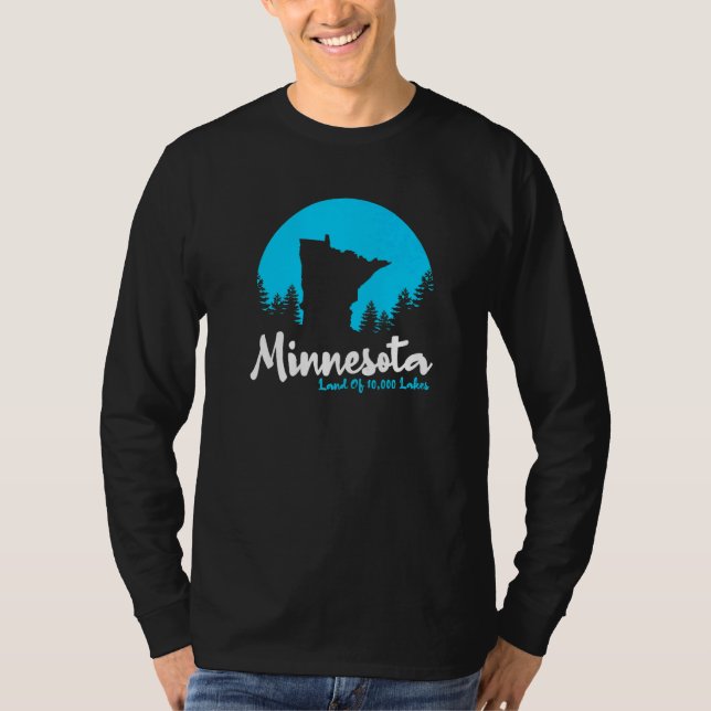 Camiseta Tierra Estatal De Minnesota De 10000 Lagos (Anverso)