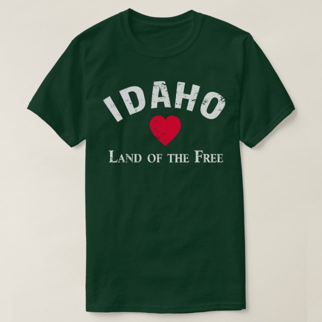 CAMISETA TIERRA IDAHO DE LOS LIBRES (Diseño del anverso)