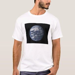 Camiseta Tierra llena centrada sobre el Océano Pacífico