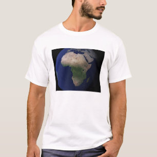 Camiseta Tierra llena que muestra África, Europa, y el Ea