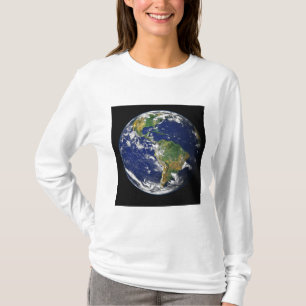Camiseta Tierra llena que muestra el hemisferio occidental