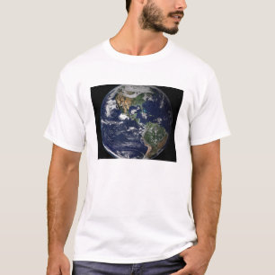Camiseta Tierra llena que muestra el norte y Suramérica