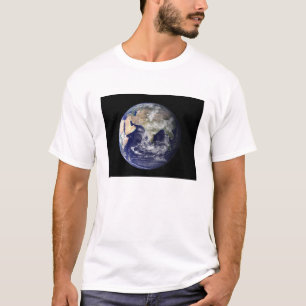Camiseta Tierra llena que muestra Europa y Asia