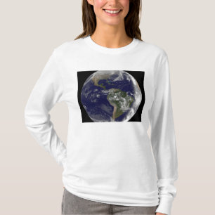 Camiseta Tierra llena que muestra Norteamérica y Amer del