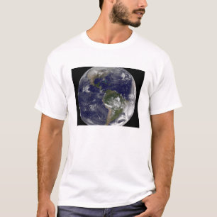 Camiseta Tierra llena que muestra Norteamérica y Amer del