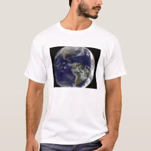 Camiseta Tierra llena que muestra Norteamérica y Amer del