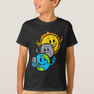Camiseta Tierra Luna Sol Total Selfie Divertida