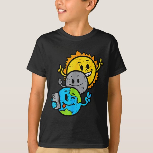 Camiseta Tierra Luna Sol Total Selfie Divertida (Anverso)