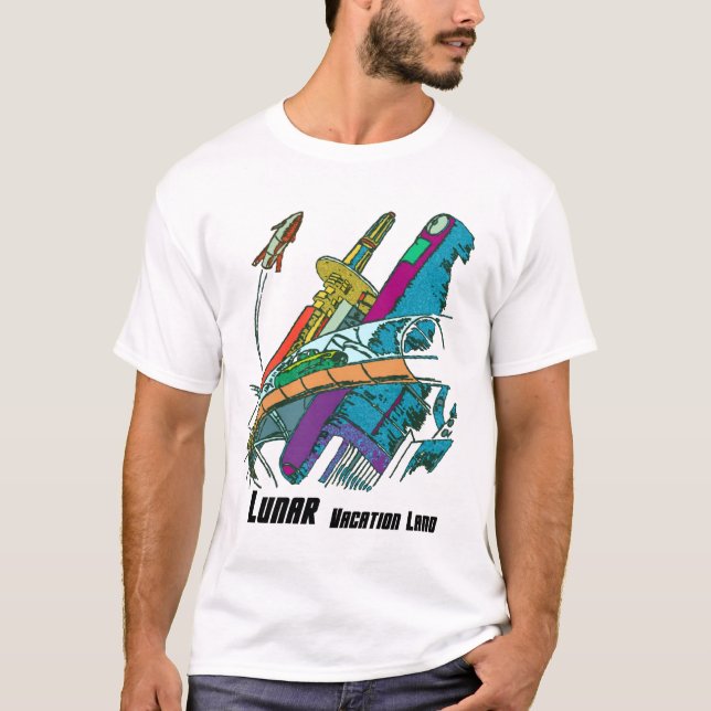 Camiseta Tierra lunar de las vacaciones (Anverso)