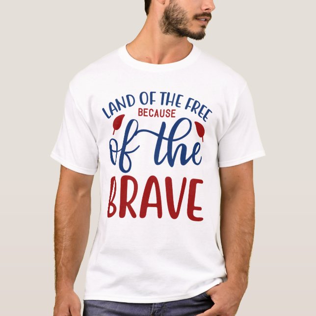 Camiseta Tierra militar patriótica libre debido a los valie (Anverso)