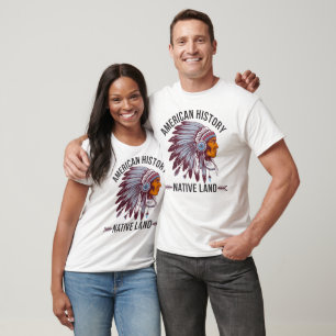 Camiseta Tierra nativa de la historia estadounidense.Indio.
