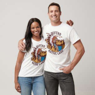 Camiseta Tierra nativa de la historia estadounidense.Indio.