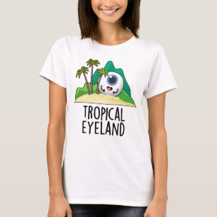 Camiseta Tierra Ocular Tropical Chiste Isla Juego de Palabr