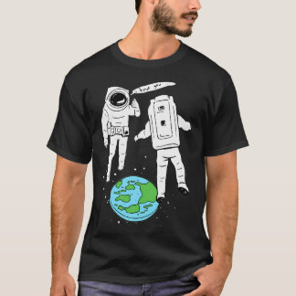 Camiseta Tierra plana de astronautas divertidos