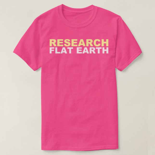 Camiseta Tierra plana de investigación (Diseño del anverso)