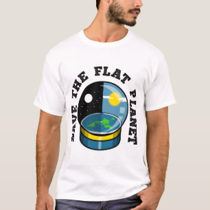 Camiseta Tierra plana en el globo de nieve