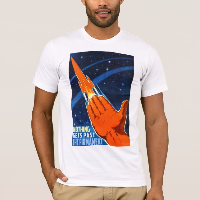 Camiseta Tierra plana - nada consigue más allá del (Anverso)