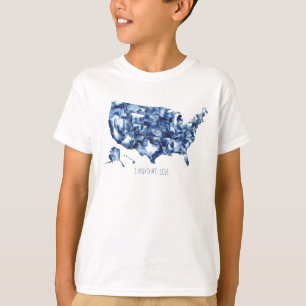 Camiseta Tierra que amo - Mapa de Estados Unidos